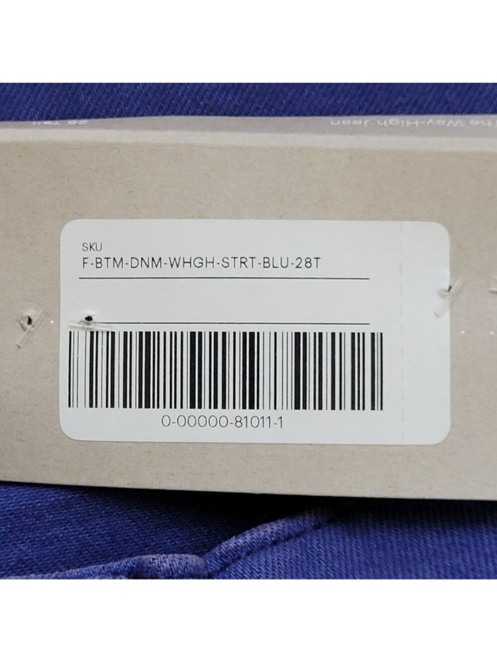 Everlane The Way High Jean Womens Size 28T Blue Straight Leg Organic Cotton - Picture 6 of 8